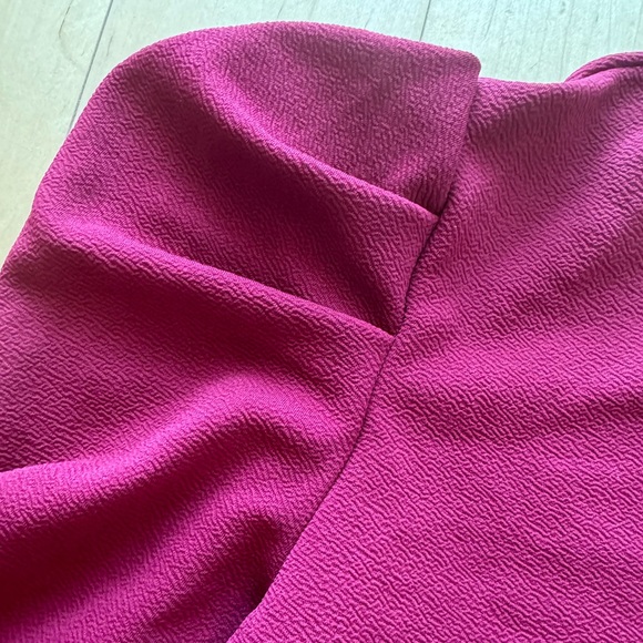 XL Burgundy Shirt with mutton sleeves - Picture 3 of 3